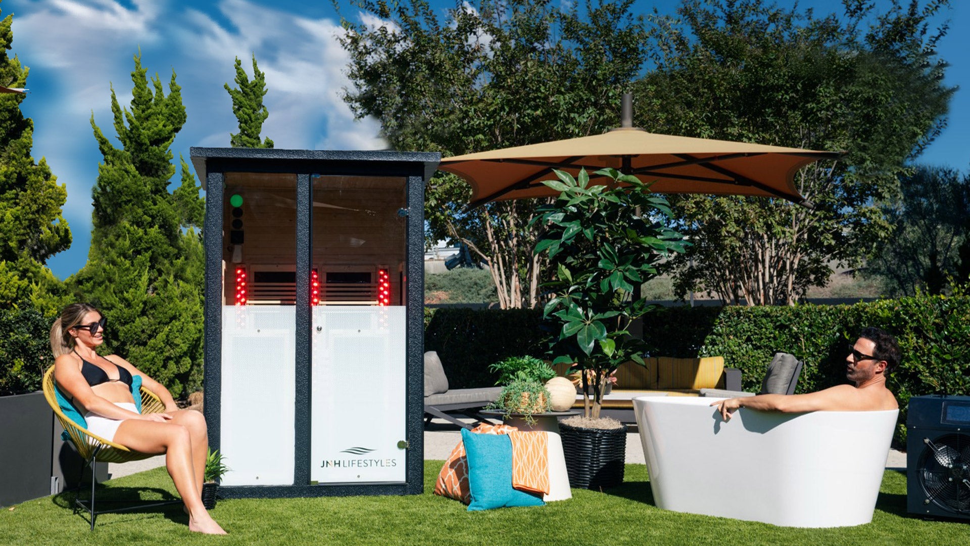 Arki Outdoor Duo 170°F 2-Person Red Light Therapy Dual-Therapy Sauna