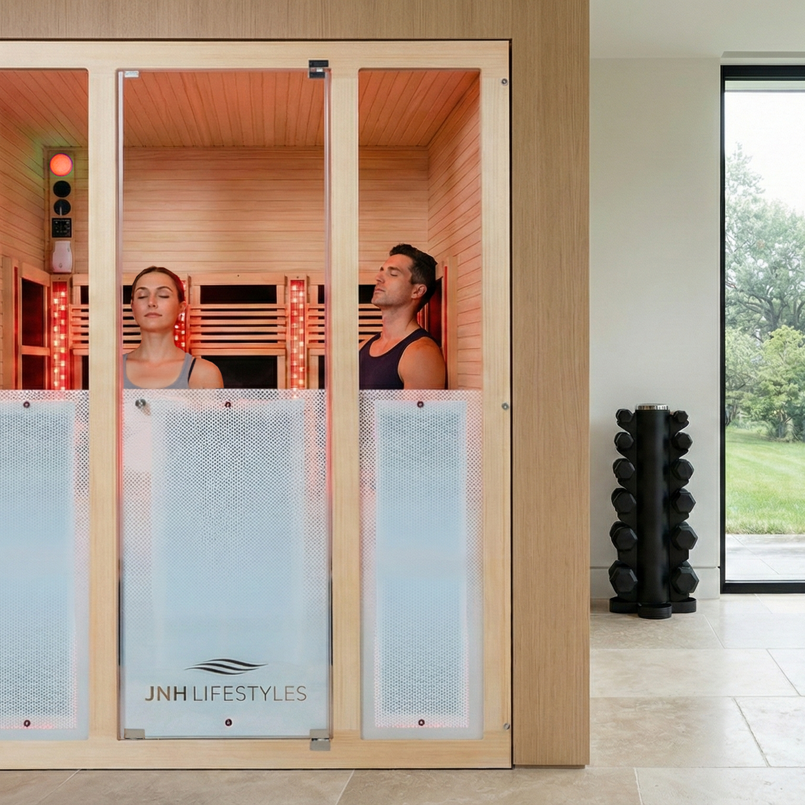 Arki Trio 170°F 3-Person Red Light Therapy Dual-Therapy Sauna Suite